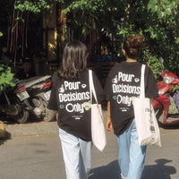 Pour Decisions Tee - Vietnamese coffee culture in UAE | Shop Tote Bags for Women in UAE
